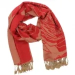 Écharpe à franges avec motif fantaisie