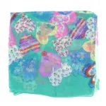 Foulard imprimé de cœurs fantaisie