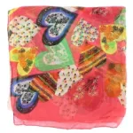 Foulard imprimé de cœurs fantaisie
