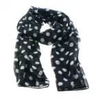 Écharpe chic imprimée de pois