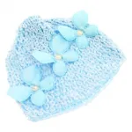 Bonnet bébé orné de papillons à pois et strass