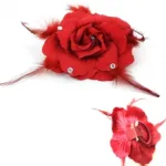 Élastique cheveux fleur ncrustée de strass