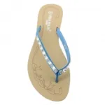 Sandales bleues serties de pierres