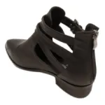 Bottines noires à bout pointu et zip arrière