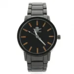 Jolie montre métal ronde noire