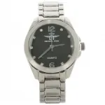 Montre en métal pour femme avec index en strass