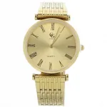 Montre fashion en métal doré pour homme