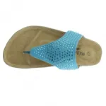 Sandales orthopédiques bleues incrustées de strass