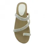 Jolies sandales blanches serties de strass