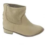 Bottines khaki ornées de perforation