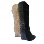 Bottes compensées à lacet