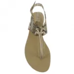 Superbes sandales beiges avec effet reptile