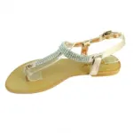 Sandales champagne incrustées de strass