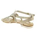 Sandales dorées avec brides motif serpent