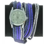 Montre-bracelet multirang clouté