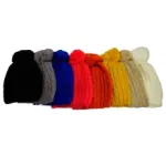 Bonnet femme torsade avec pompon