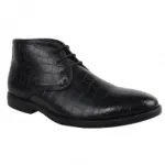 Bottines croco avec lacet pour homme