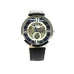 Montre automatique pour homme avec cadran transparent et chronographe