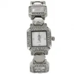 Montre bijou carré ornée de strass