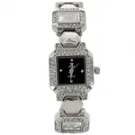 Montre bijou carré ornée de strass