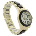 Montre métal avec cadran léopard