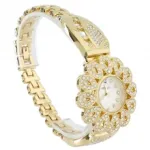 Montre bijou fleur ornée de strass