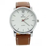 Montre-bracelet avec cadran rond en acier
