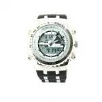 Montre multifonction en métal pour homme avec double affichage