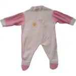 Pyjama bicolore avec motifs brodés pour bébé