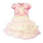 Robe voilée à volants avec boléro