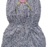 Combishort liberty orné d’une fleur