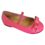 Ballerines filles avec bout vernissé et nœuds