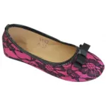 Ballerines filles en dentelles avec nœuds