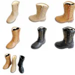 Bottines cloutées avec zip sur le côté exterieur pour enfant