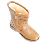 Bottines enfant avec brides bouclées et doublure en fausse fourrure
