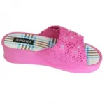 Sandales femme imprimées fleuries à strass