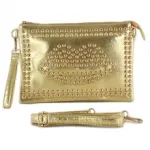 Sac à main motif lèvre clouté