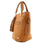 Sac cabas multizip orné de pompons
