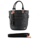 Sac cabas multizip orné de pompons