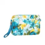 Pochette multicolore avec poignée assortie