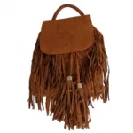Sac à dos à franges avec bretelles réglables