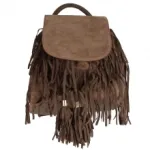 Sac à dos à franges avec bretelles réglables