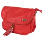Sac à main avec rabat zippé et pompons