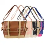 Sac bandoulière en deux tons