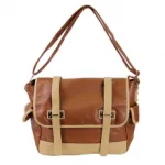 Sac bandoulière en deux tons