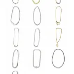 Collier en maille palmier décoré de perles