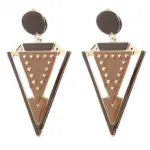 Boucles d’oreilles fantaisies rectangulaires 