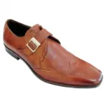 Chaussures en cuir pour homme avec bride bouclé dessus