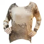 Pull en maille imprimé fantaisie
