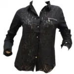 Chemise en dentelle avec poche zippée